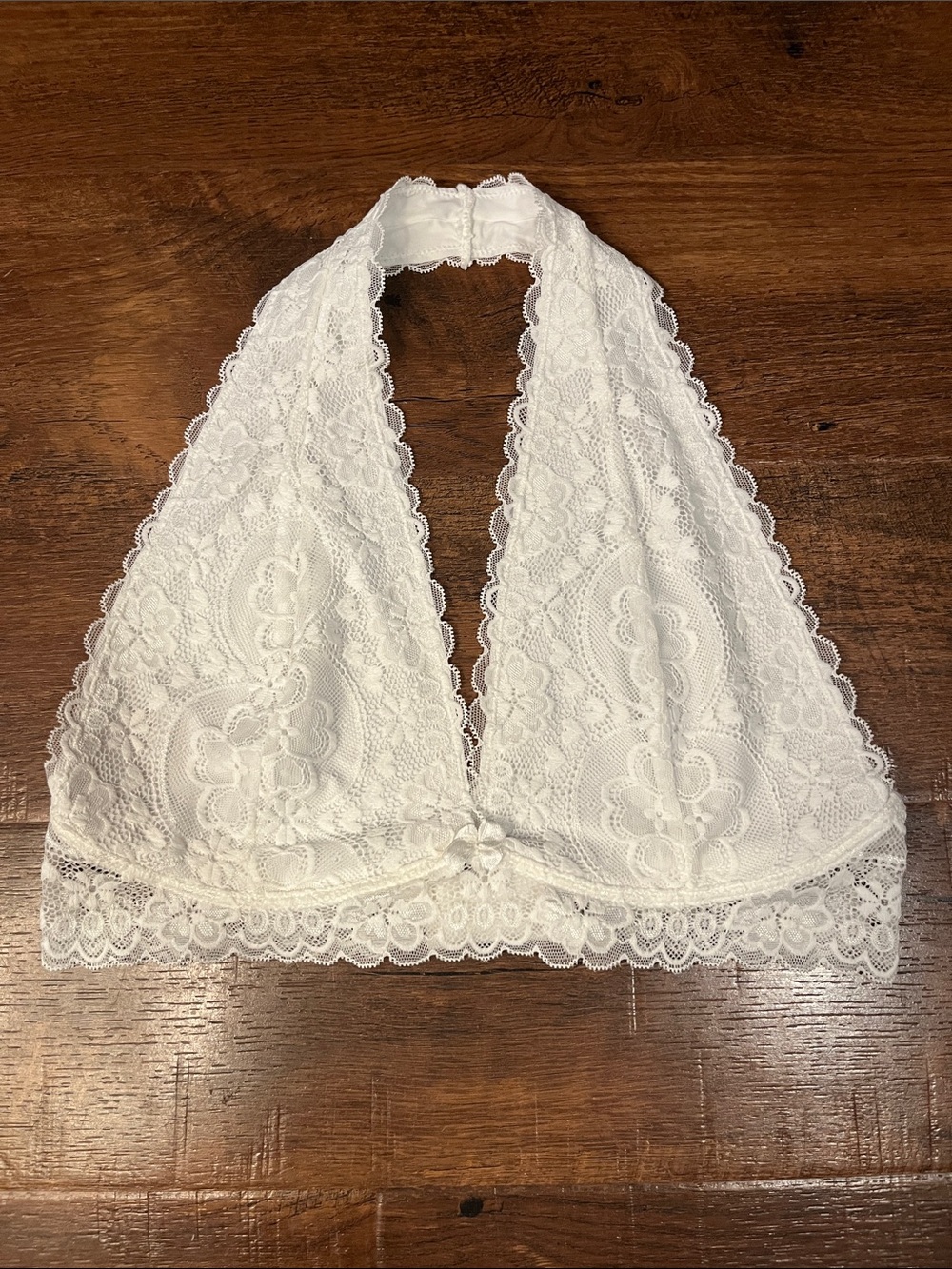 White Lace Halter Bralette